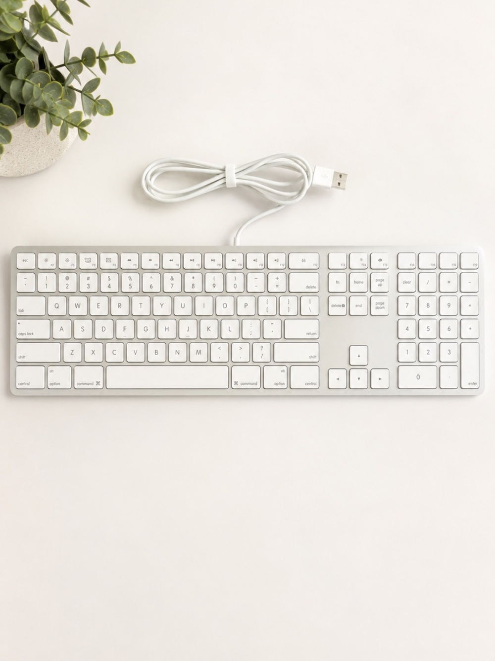 Apple Wired Keyboard with Numeric Keypad Model A1243 USB Tested & Working